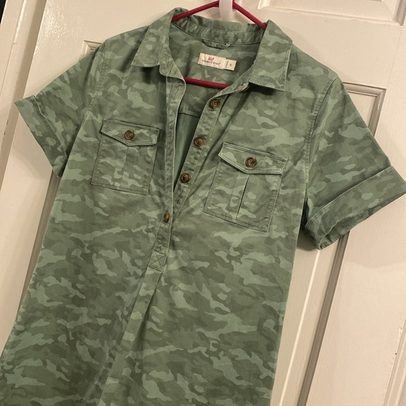 Vineyard Vines Margo Mini Camo Shirt Dress 10 - Picture 5 of 13